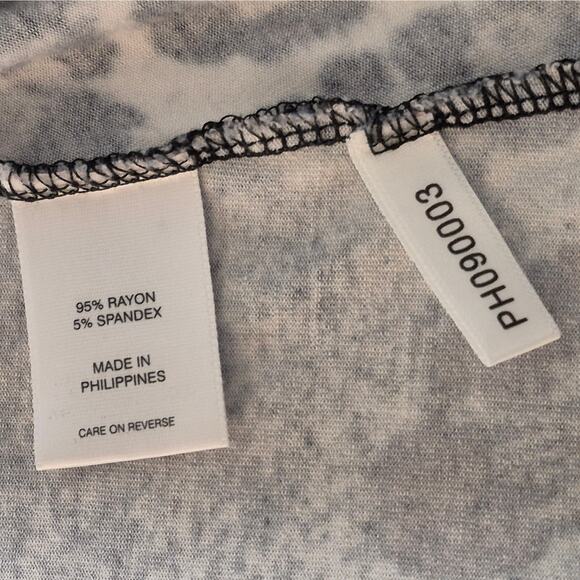 Vintage New York & Company Stretch Womens XS Black White Leopard V-Neck Dress - Picture 8 of 14